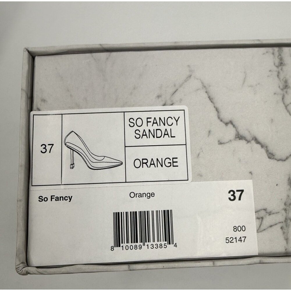 Share Jessica Rich Heels So Fancy Sandal Clear Orange EU 37 USA 6.5 7 - Picture 9 of 11